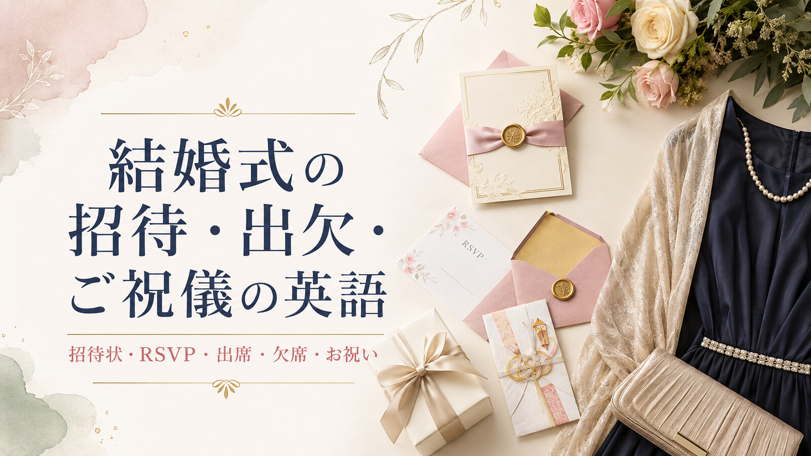 結婚式の招待・出欠・ご祝儀の英語|招待状・RSVP・出席・欠席・お祝い