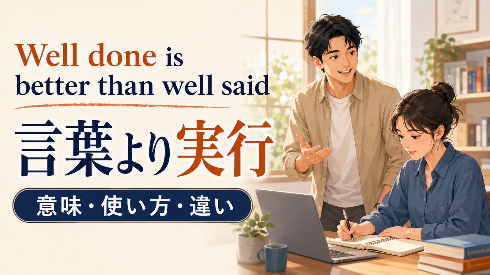 Well done is better than well saidの意味・使い方・ニュアンス