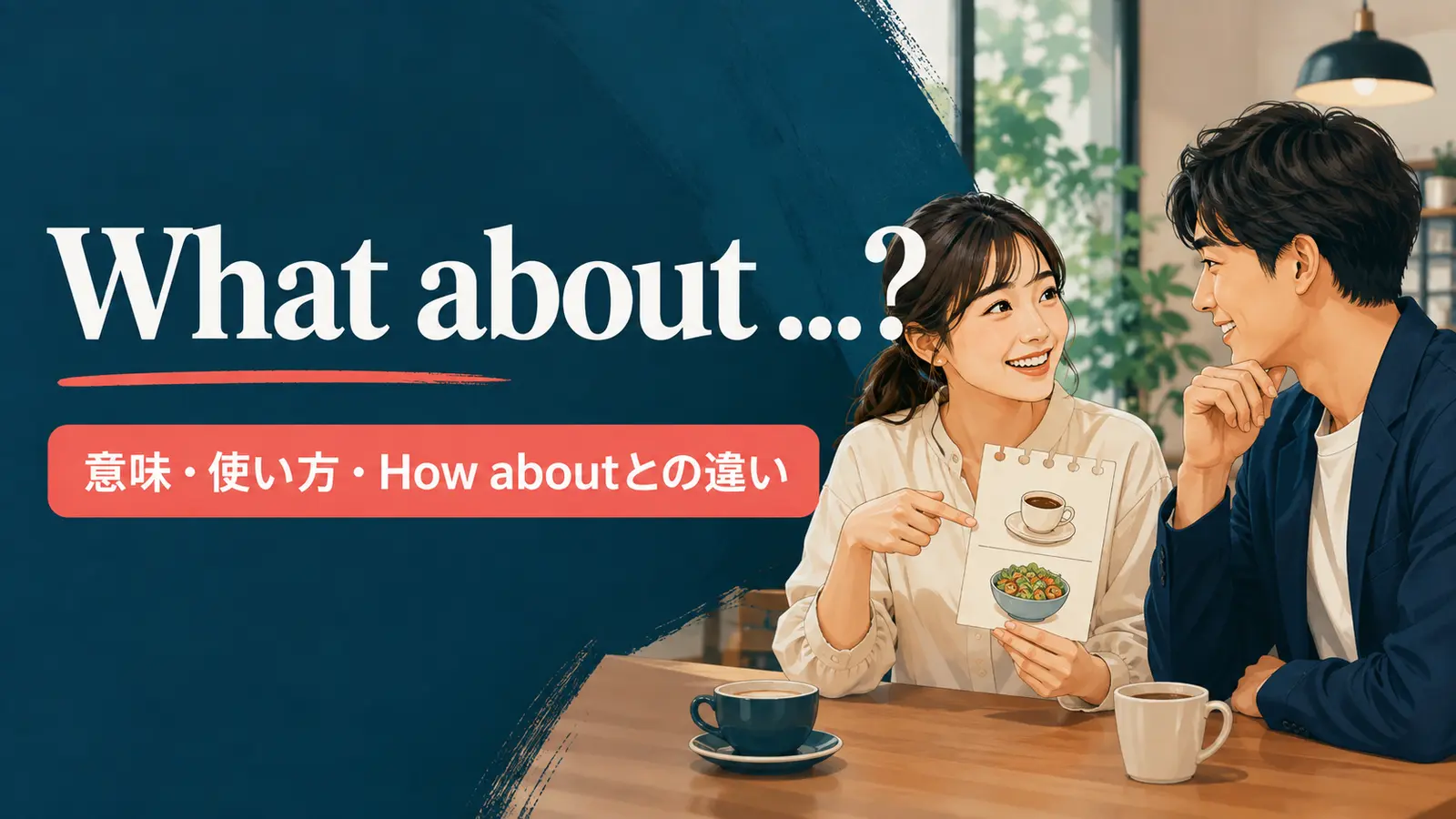 What about …?の意味は？4つの使い方・How aboutとの違いを例文解説