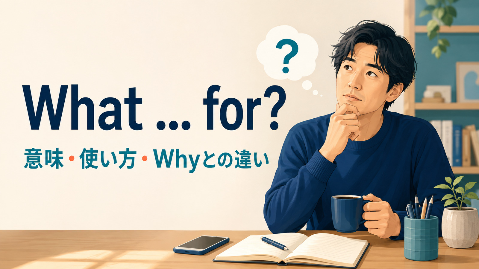 What ... for? の意味・使い方とWhyとの違い