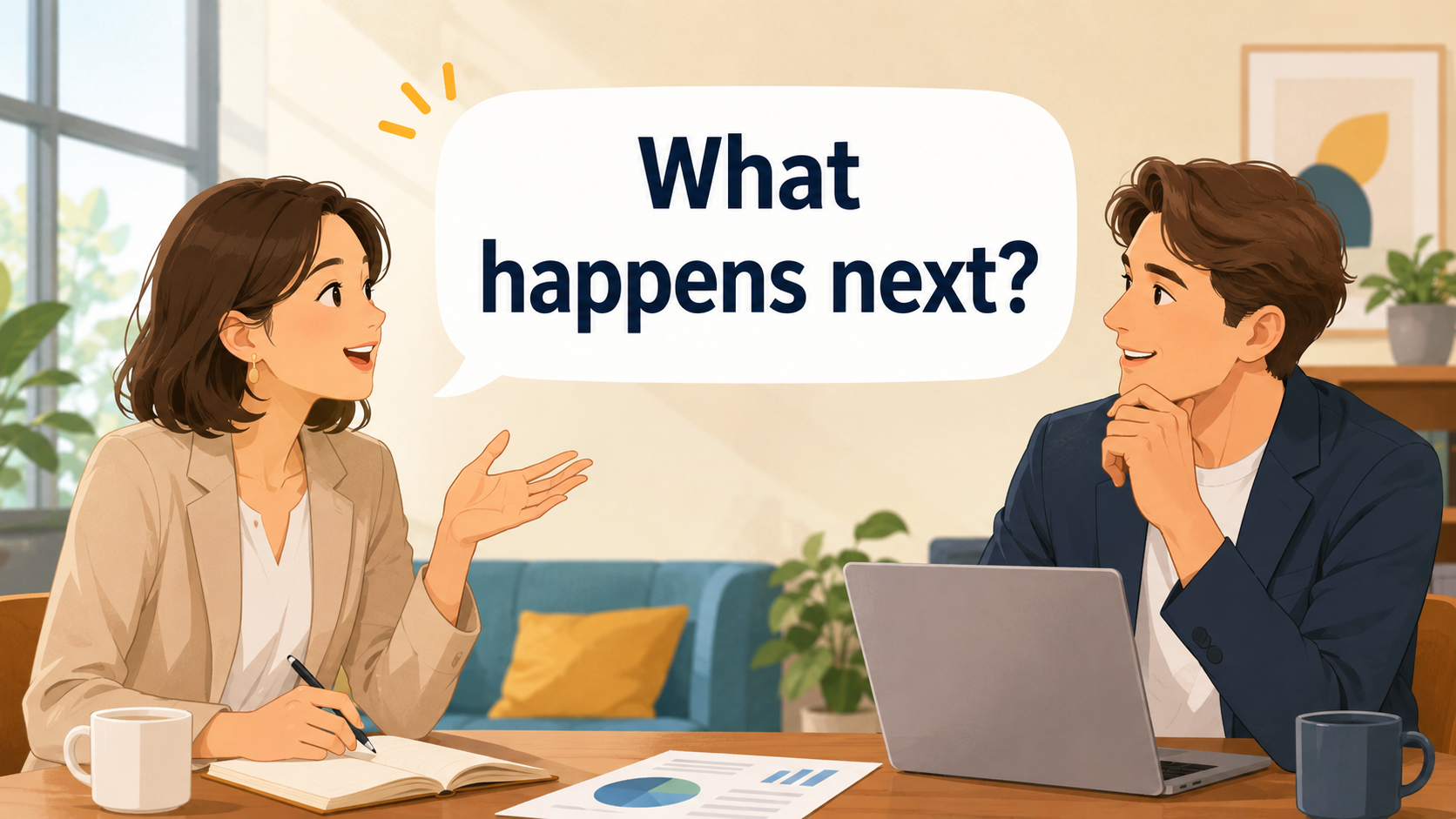 What happens next?の意味と使い方