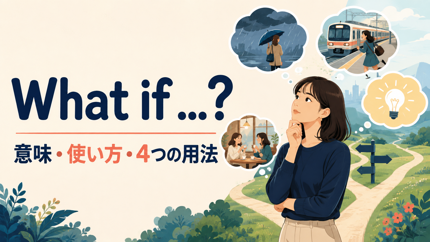 What ifの意味・使い方・4つの用法を示すアイキャッチ画像