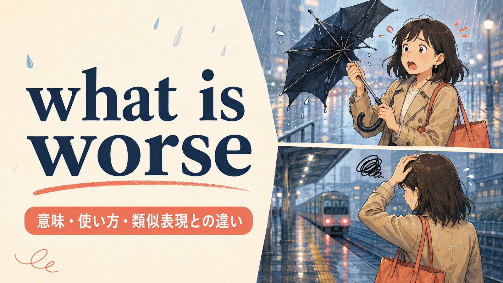 what is worseの意味は？what’s worse・to make matters worseとの違い