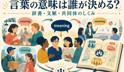 言葉の意味は誰が決める？辞書・文脈・共同体から考える英単語の意味