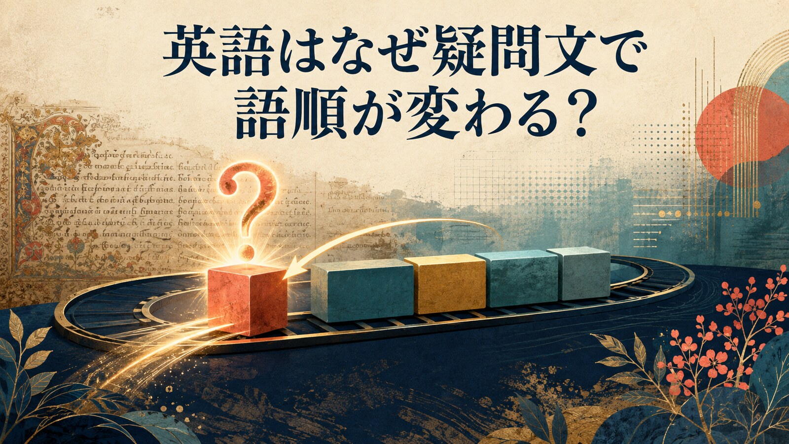 英語はなぜ疑問文で語順が変わる？助動詞が文頭へ移る図