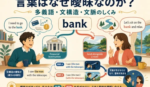言葉はなぜ曖昧なのか？多義語・文構造・文脈から考える英語のしくみ