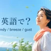 風は英語で？wind、windy、breeze、gustの違い