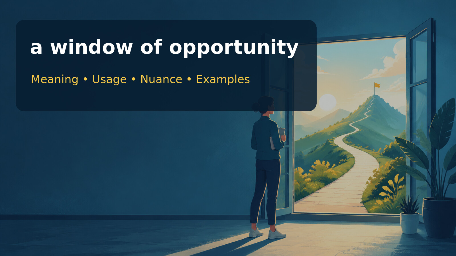 a window of opportunityの意味は？「行動すれば成功しやすい、限られた期間の好機」の使い方・例文とニュアンス