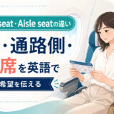 飛行機のWindow seat・Aisle seat・Middle seatの違い