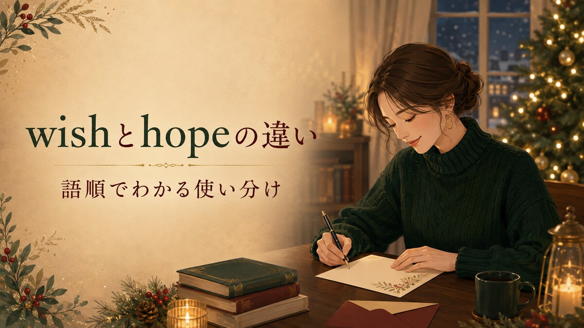 wishとhopeの違いは？We wish youとI hope youの語順・使い分け