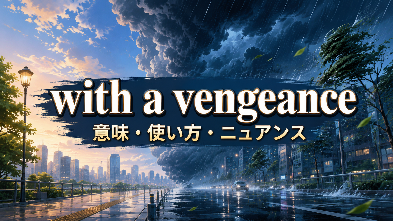with a vengeanceの意味は？「猛烈な勢いで・前にも増して」の使い方と例文