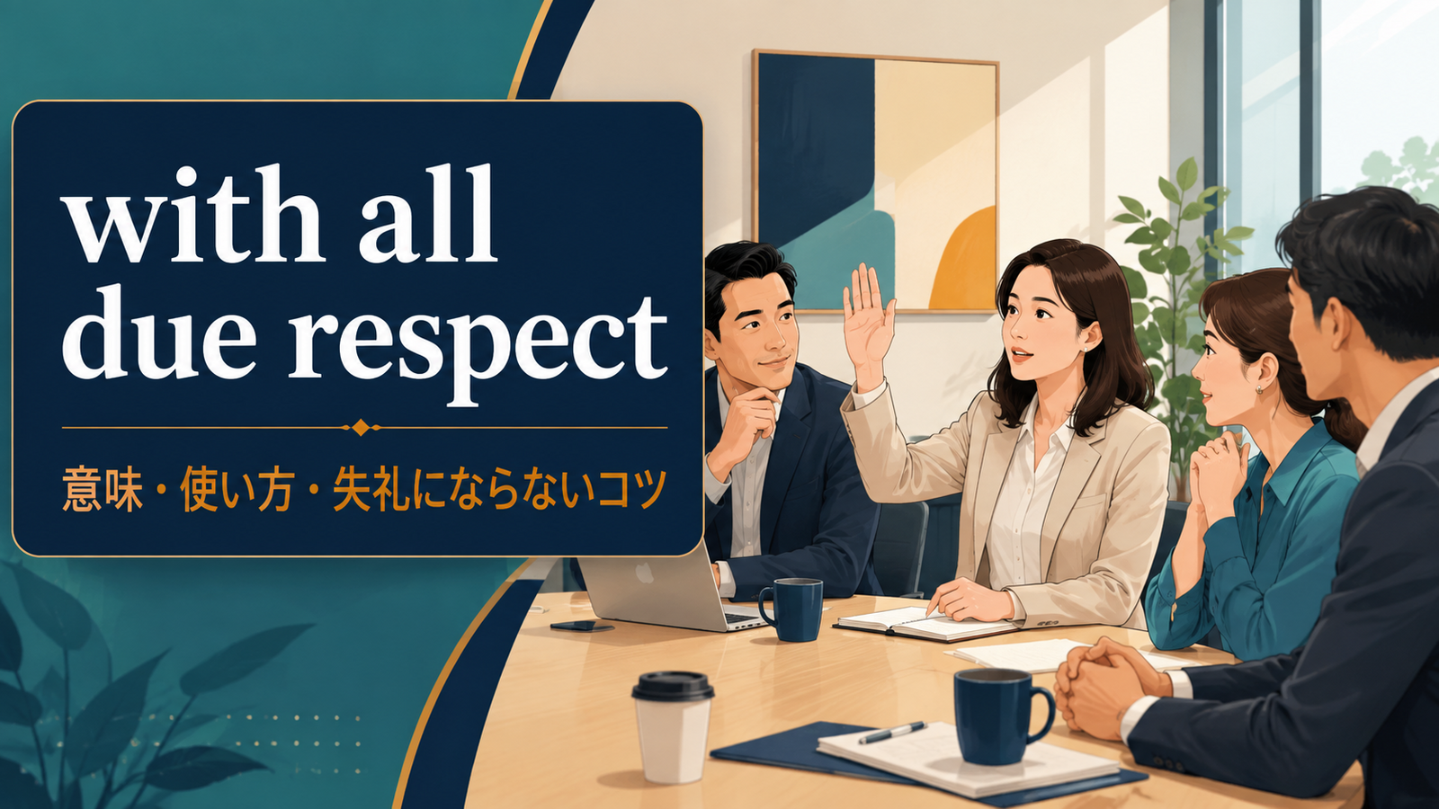 with all due respectの意味は？失礼にならない使い方と丁寧な言い換え