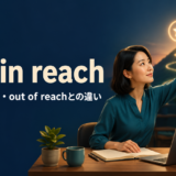 within reachの意味・使い方・out of reachとの違いを解説するアイキャッチ画像