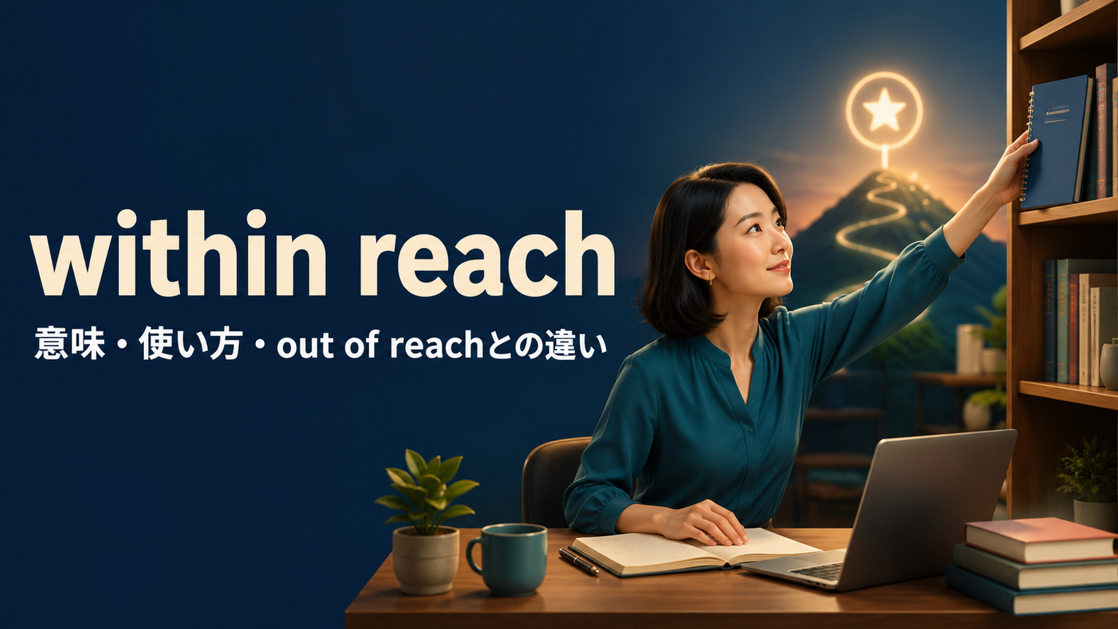 within reachの意味・使い方・out of reachとの違いを解説するアイキャッチ画像