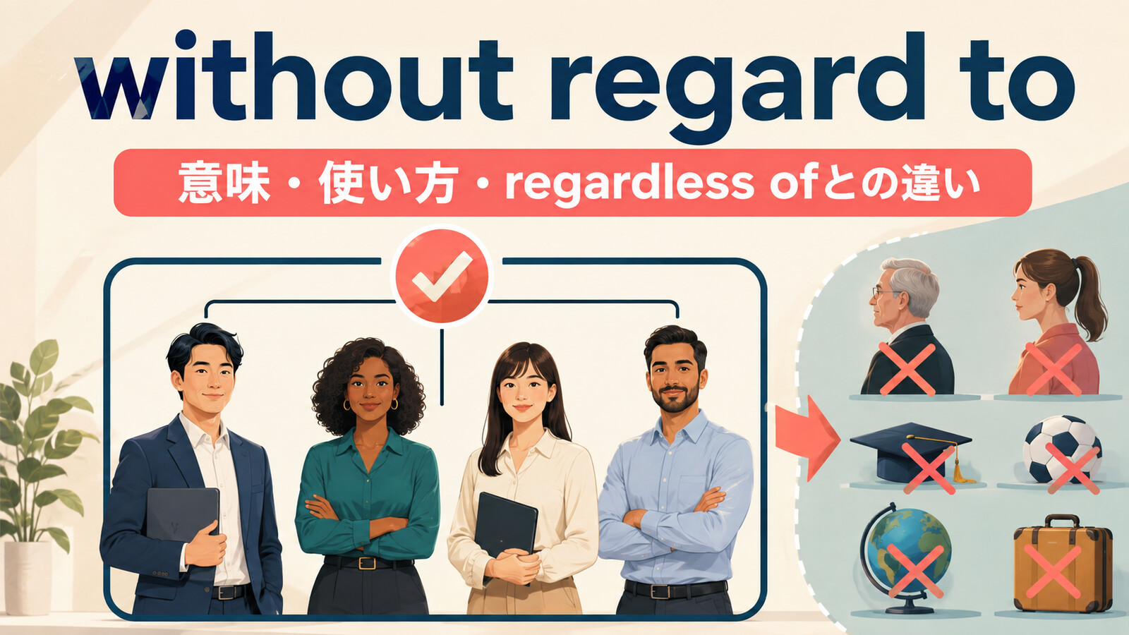 without regard toの意味・使い方・regardless ofとの違い