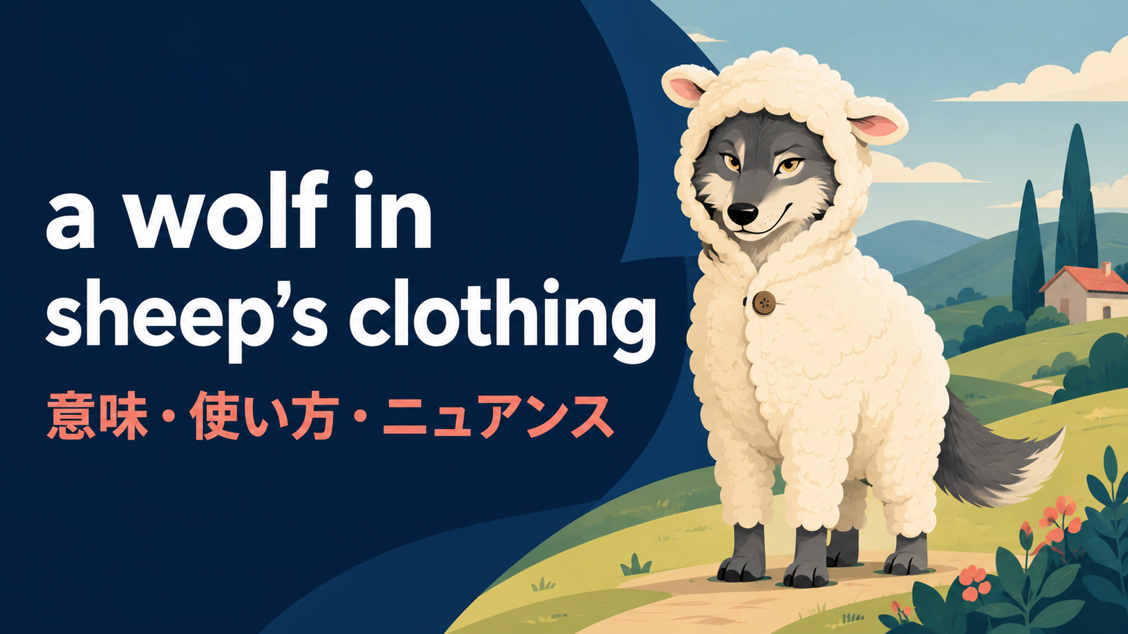 a wolf in sheep’s clothing(羊の皮をかぶった狼)の意味・使い方・ニュアンス