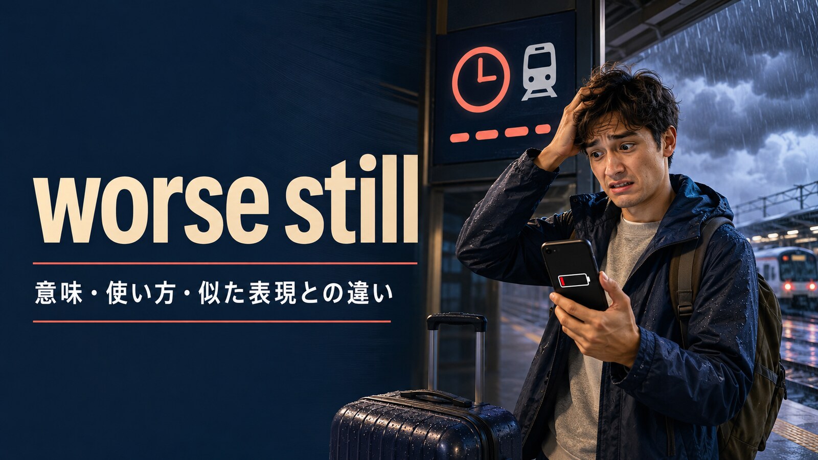 worse stillの意味・使い方・似た表現との違い