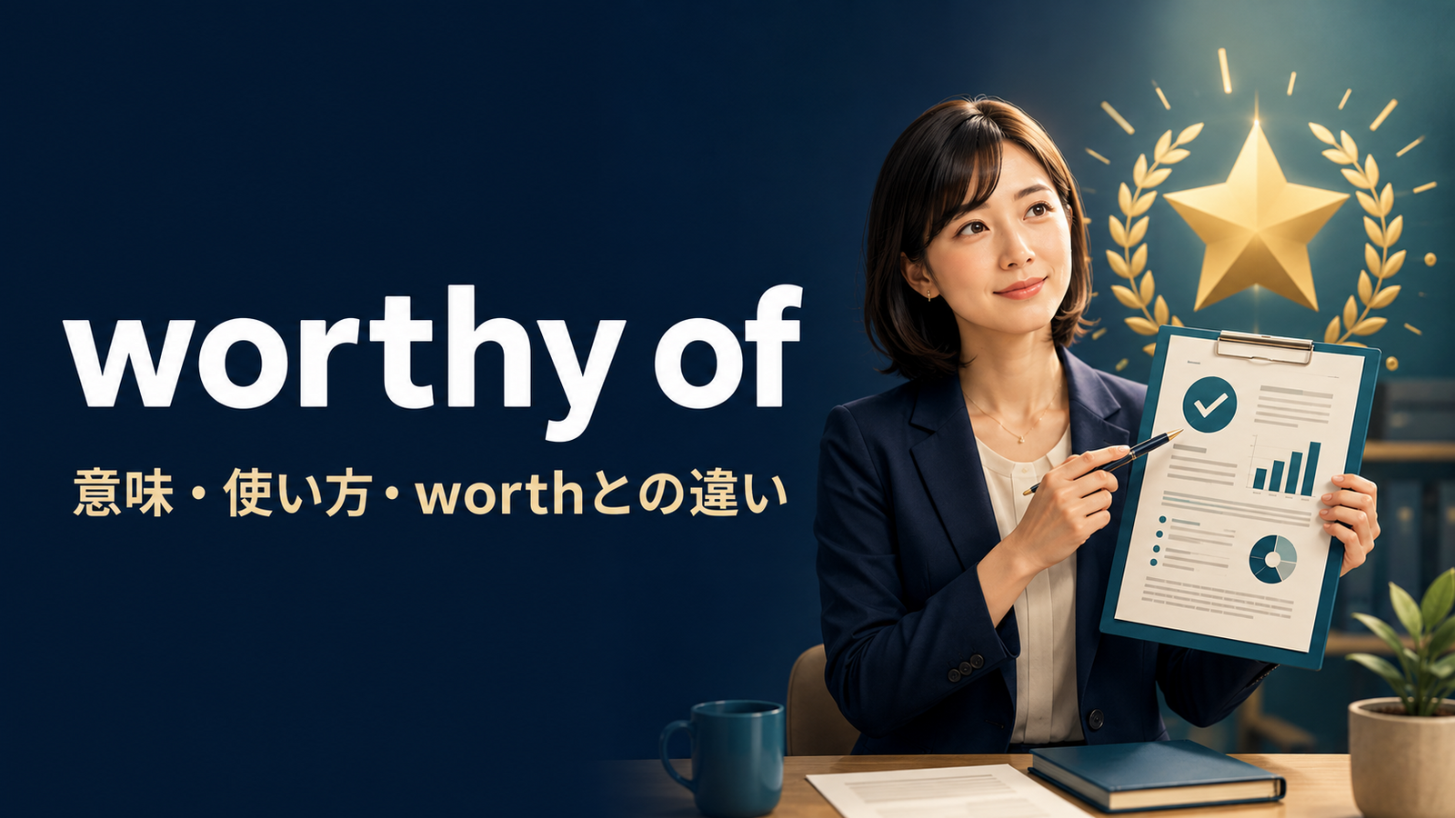 worthy ofの意味は？語順・使い方とworth／deserveとの違い