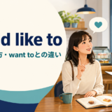 would like toの意味・使い方・want toとの違いを解説するアイキャッチ画像