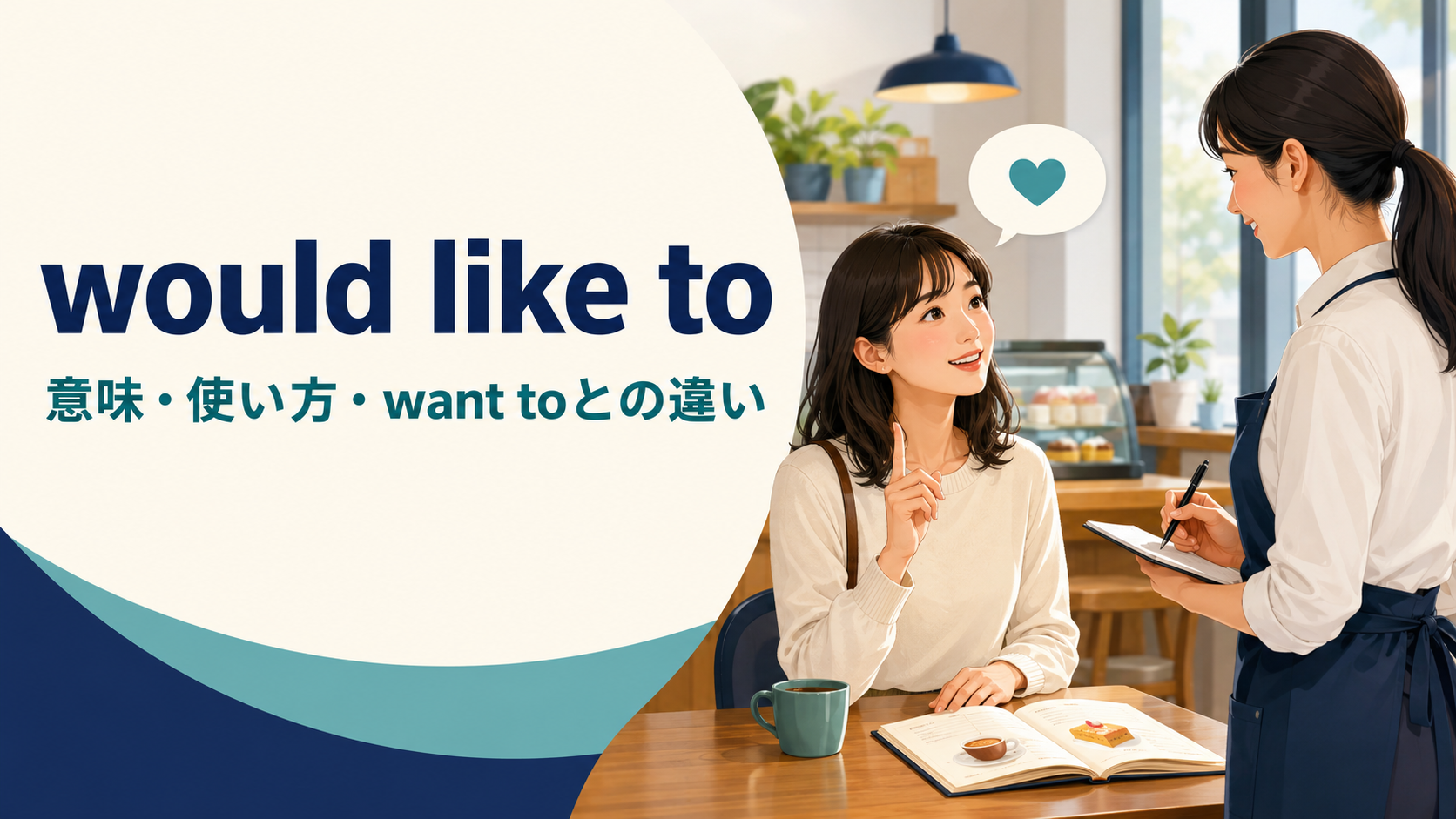 would like toの意味は？使い方・語順とwant toとの違いを例文解説