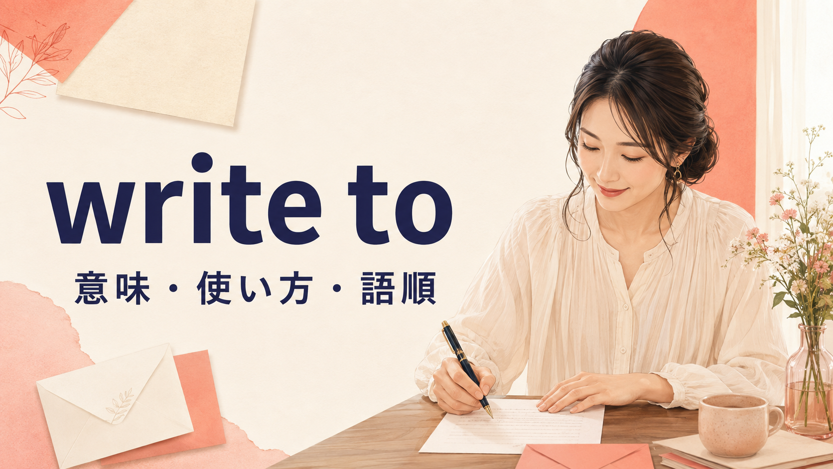 write toの意味は？「人に手紙・メールを書く」の使い方と語順