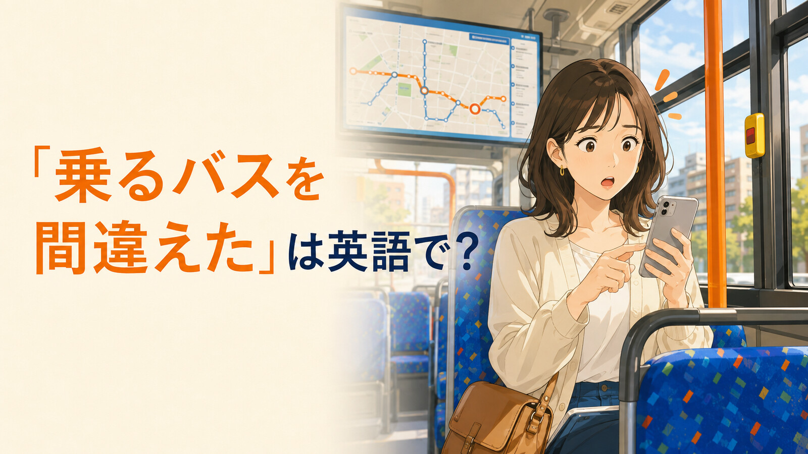 「乗るバスを間違えた」は英語で？take・get onの違いと簡単な言い換え