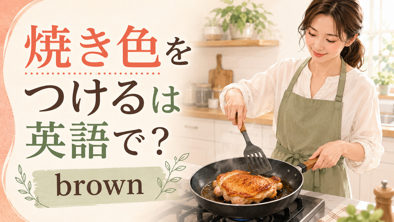 「焼き色をつける」は英語で？brown・sear・burnの違いと簡単な言い換え