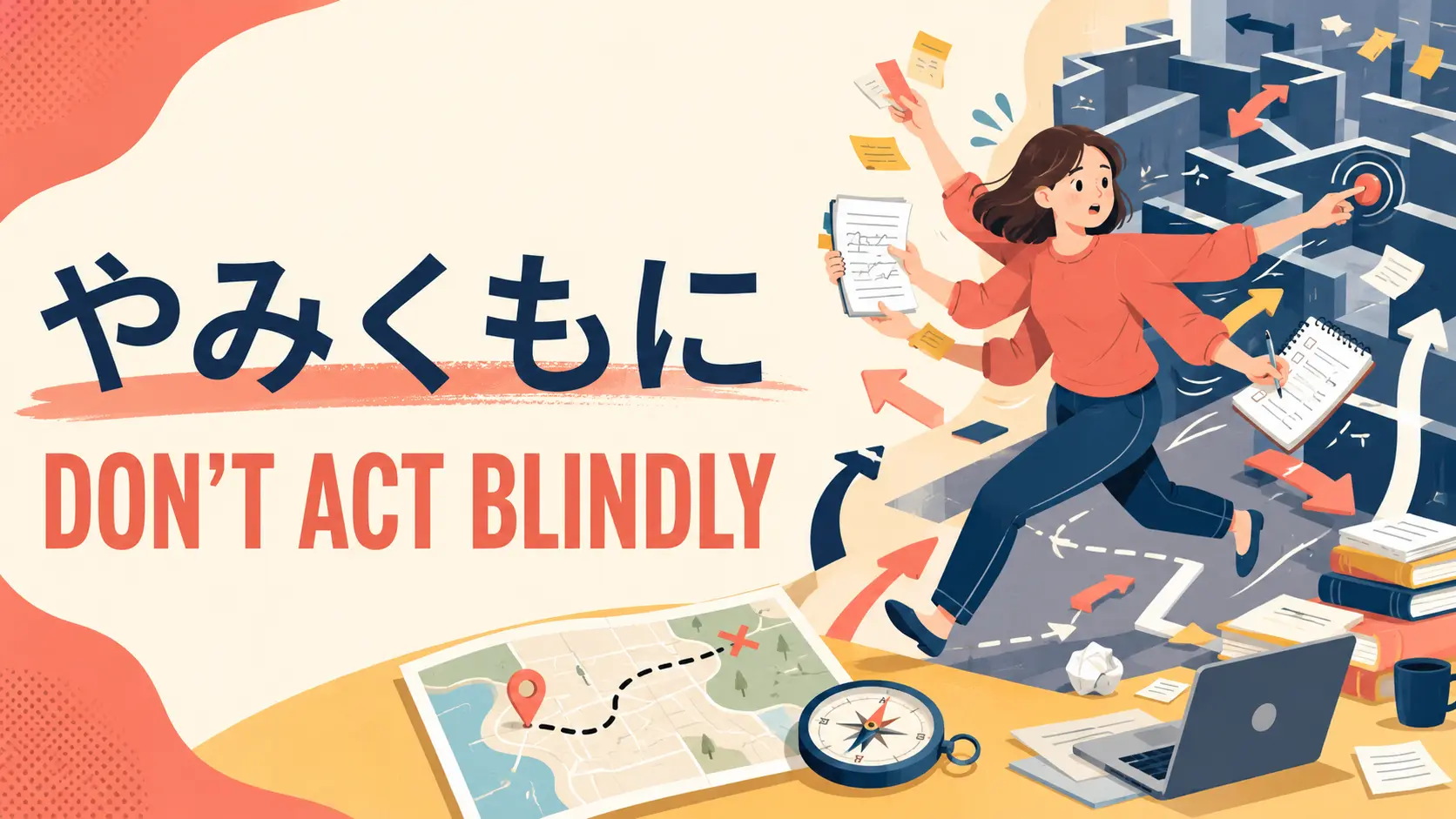 「やみくもに」は英語で？blindly・at random・recklesslyの違い
