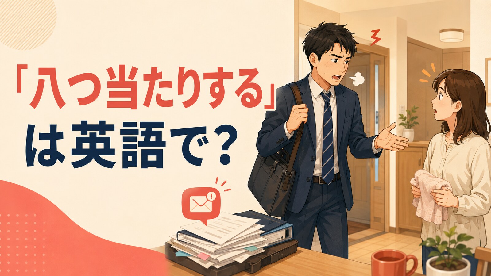 「八つ当たりする」は英語で？take it out onの使い方と簡単な言い換え