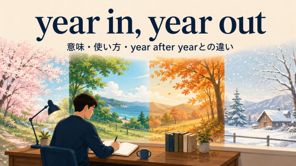 year in, year outの意味は?使い方とyear after year・every yearとの違い
