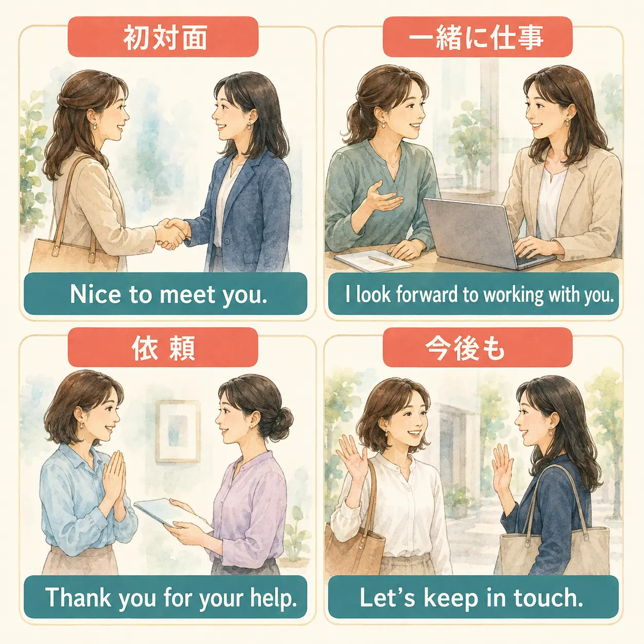 よろしくお願いしますの英語は初対面・仕事・依頼・今後もで変わる