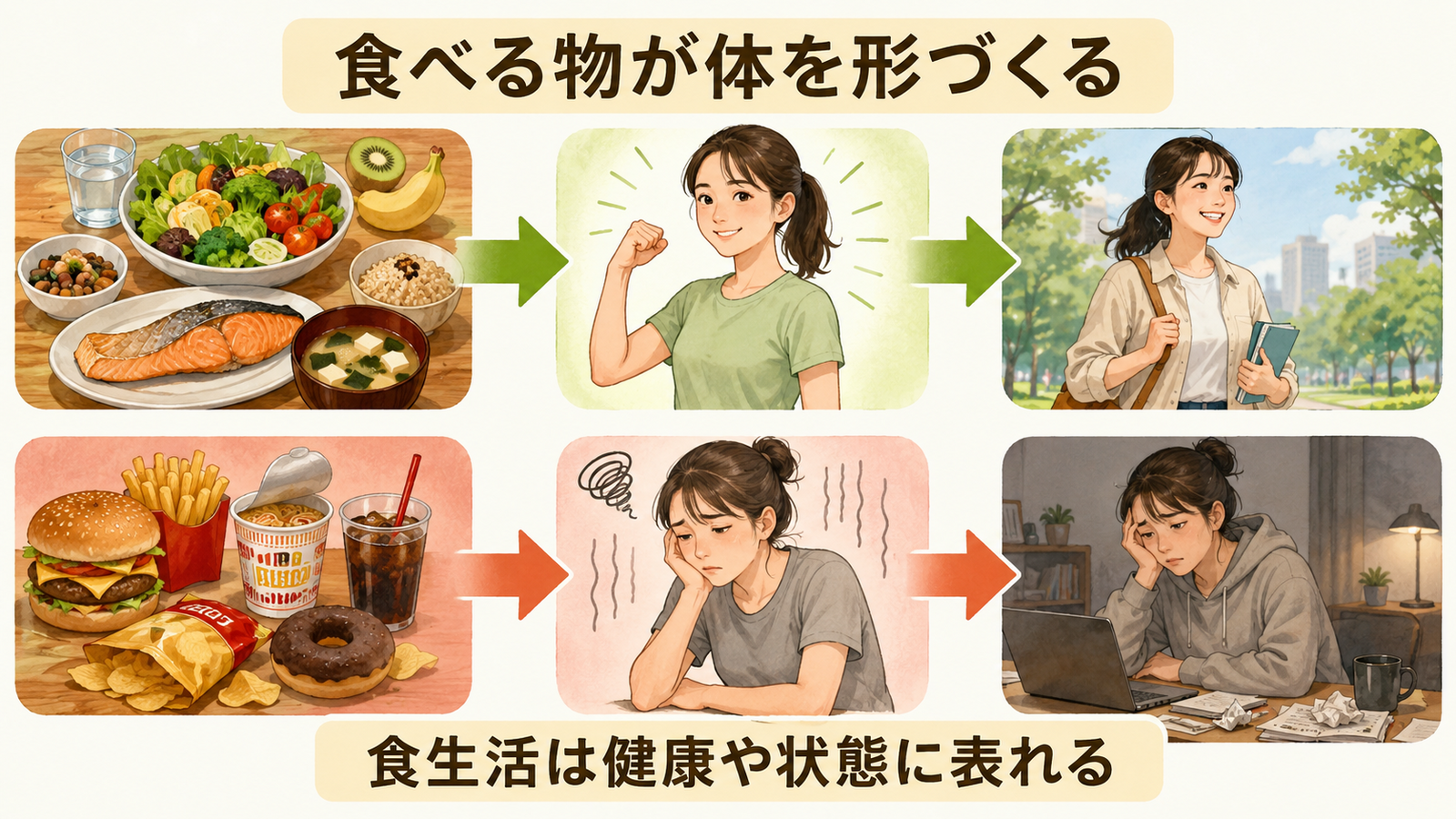 You are what you eatの語句・構造・ニュアンスを示す解説図