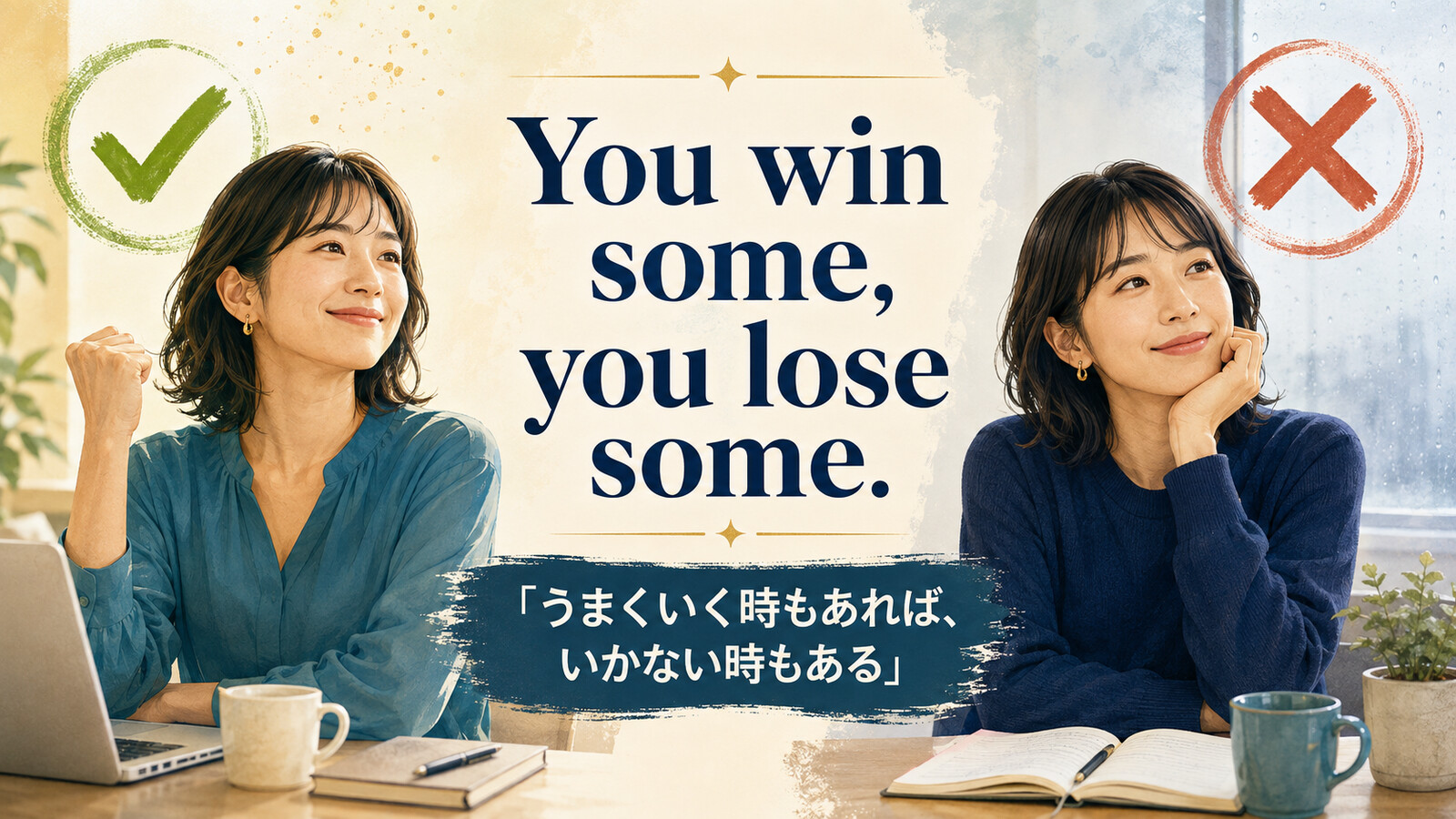 You win some, you lose some.の意味・使い方｜失敗を受け入れる英語表現