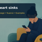 your heart sinksの意味・使い方を説明するアイキャッチ画像