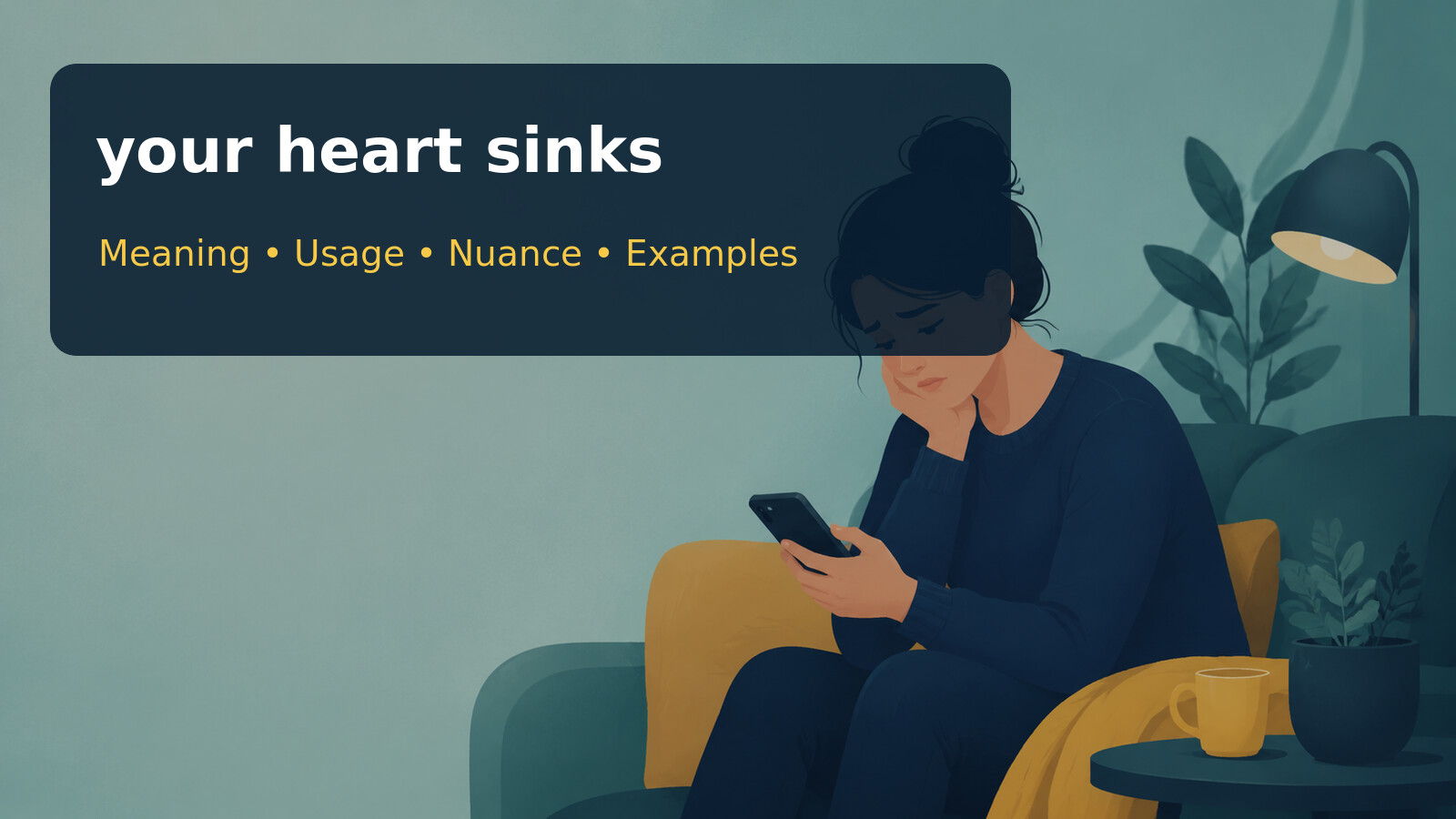 your heart sinksの意味・使い方・ニュアンス・例文を解説するアイキャッチ画像