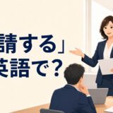 「要請する」は英語で？と解説するアイキャッチ画像