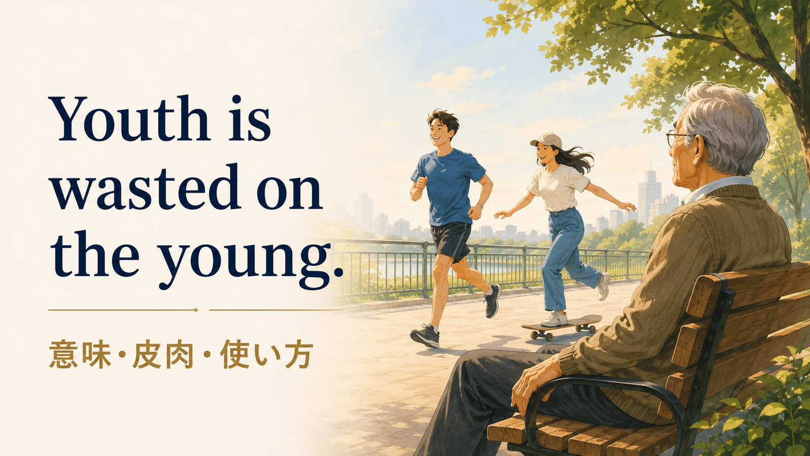 Youth is wasted on the youngの意味は？使い方・ニュアンス・例文と簡単な言い換え