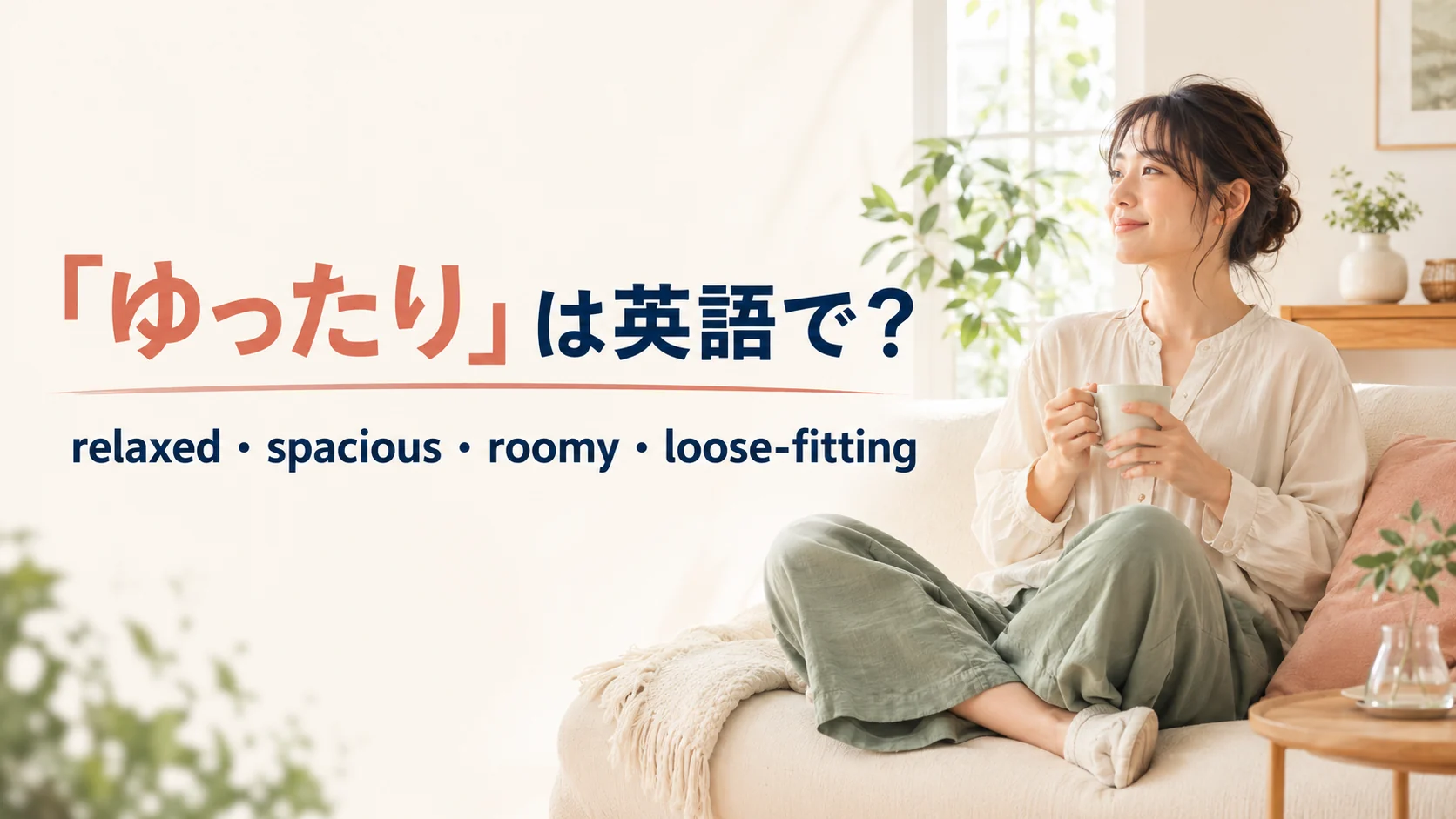 「ゆったり」は英語で？relaxed・spacious・roomy・loose-fitting