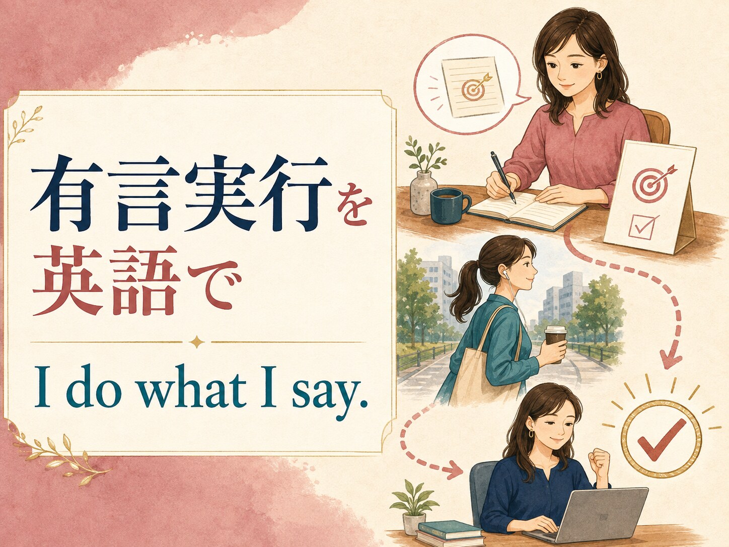 有言実行を英語で表す I do what I say. のアイキャッチ