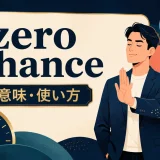 zero chanceの意味と使い方を示す英語学習イラスト