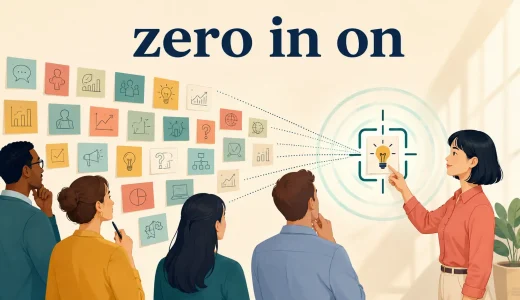 zero in onの意味は？focus on・narrow down・zoom in onとの違い