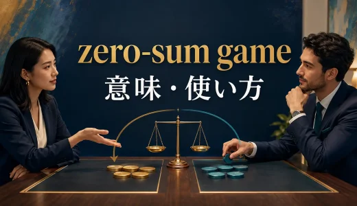 zero-sum gameの意味は？win-win・trade-offとの違いと使い方