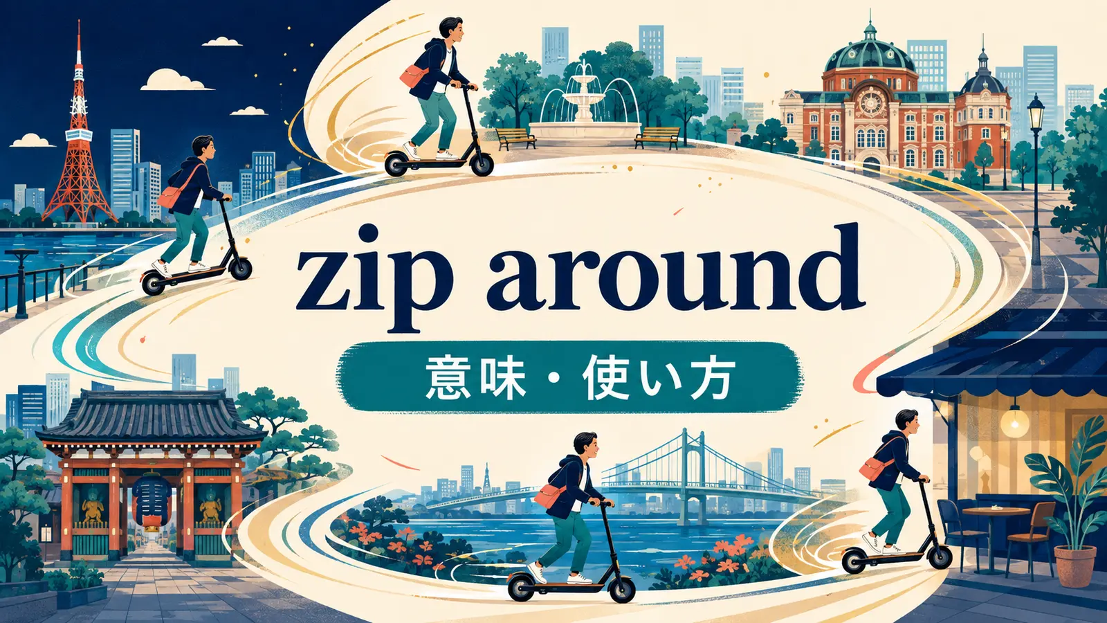 zip aroundの意味は？rush around・run aroundとの違いと使い方