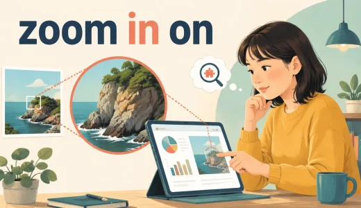 zoom in onの意味は？zero in on・focus onとの違いとzoom outの使い方