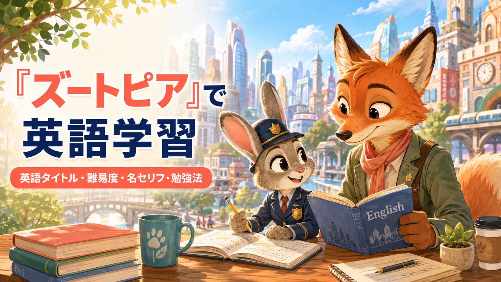 『ズートピア』で英語学習｜英語タイトル・難易度・名セリフ・勉強法