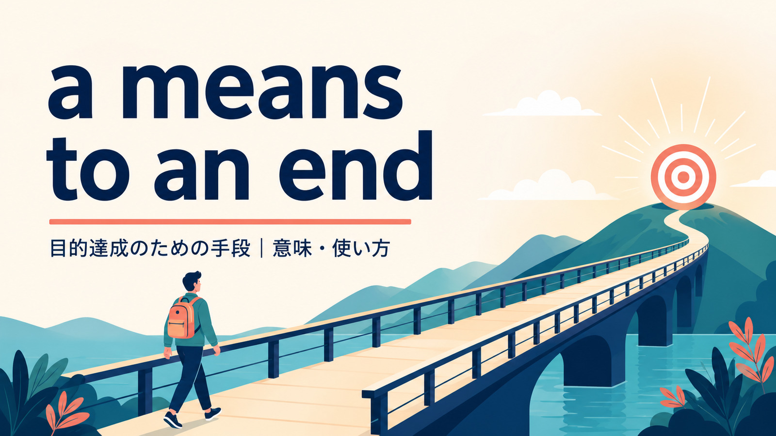 a means to an endの意味は？使い方・ニュアンス・例文と簡単な言い換え