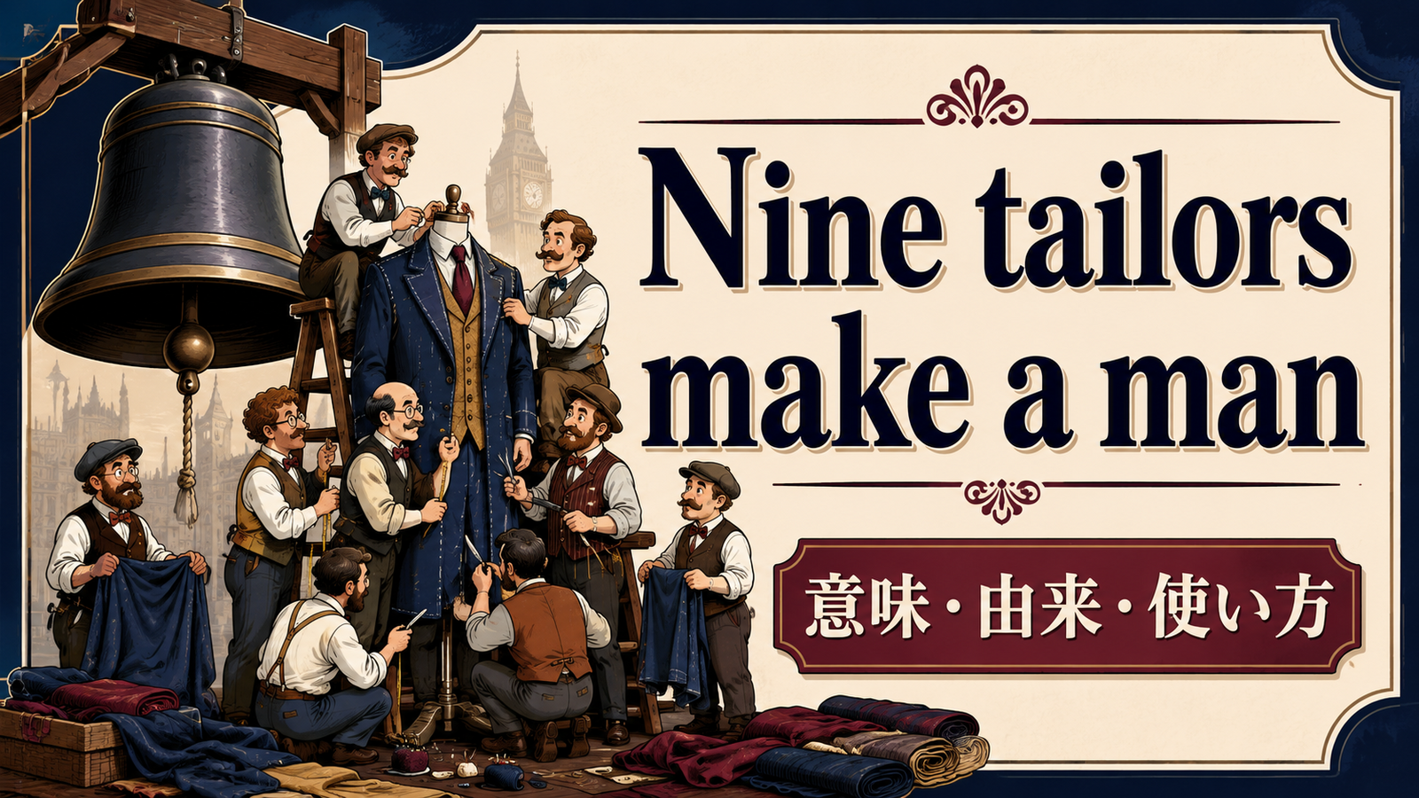 Nine tailors make a manの意味と由来｜古い英語ことわざを解説