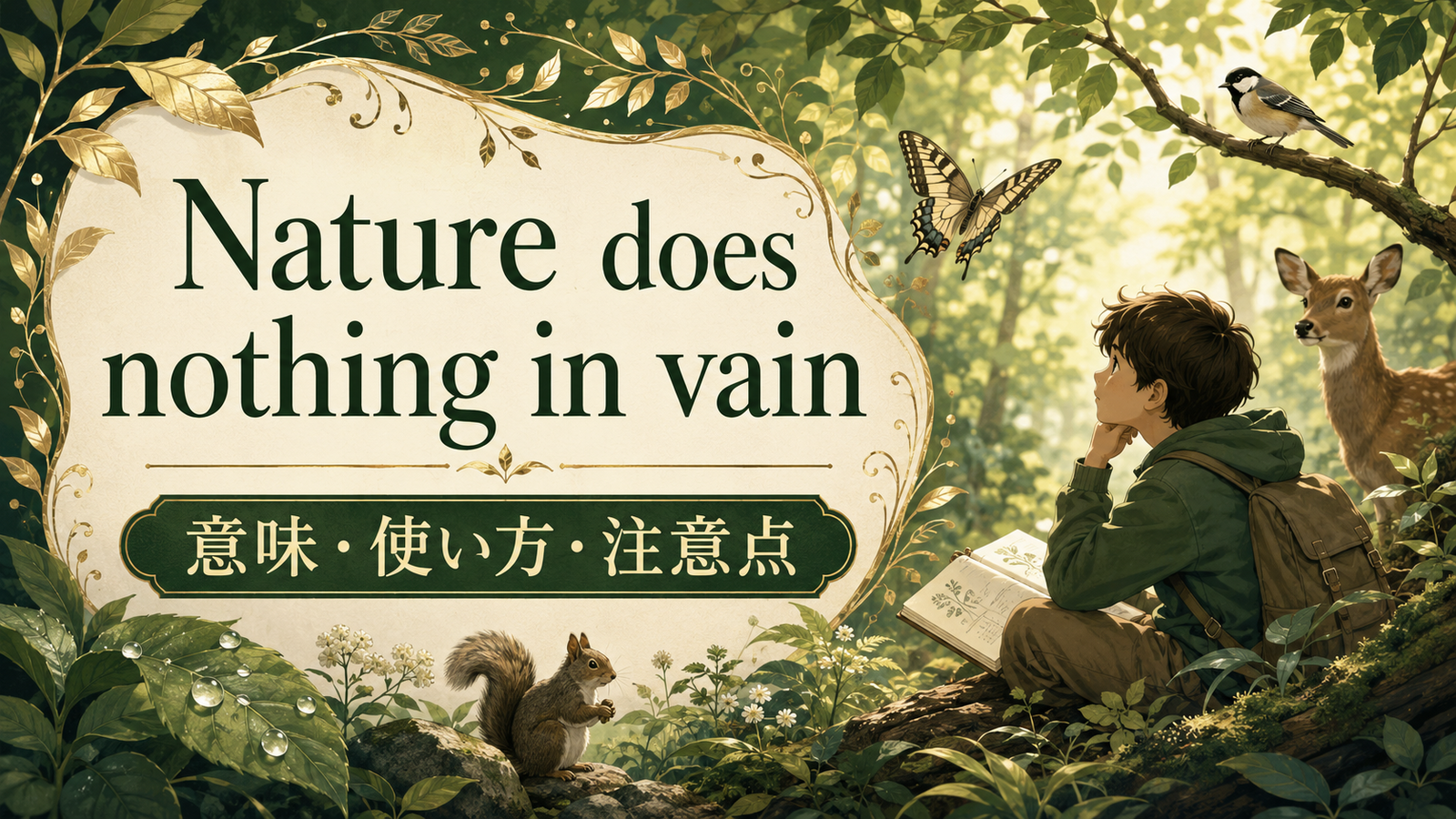 Nature does nothing in vainの意味｜in vainのニュアンスと注意点のアイキャッチ画像