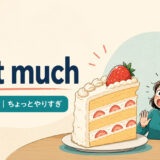 a bit muchの意味と使い方を表すアイキャッチ画像