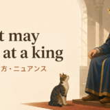 A cat may look at a kingの意味・使い方を解説するアイキャッチ画像
